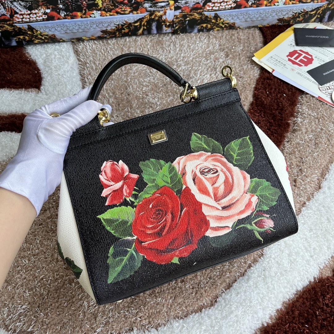 dolce & gabbana floral handbag 25x20x12 cm, model 532073 - Image 4