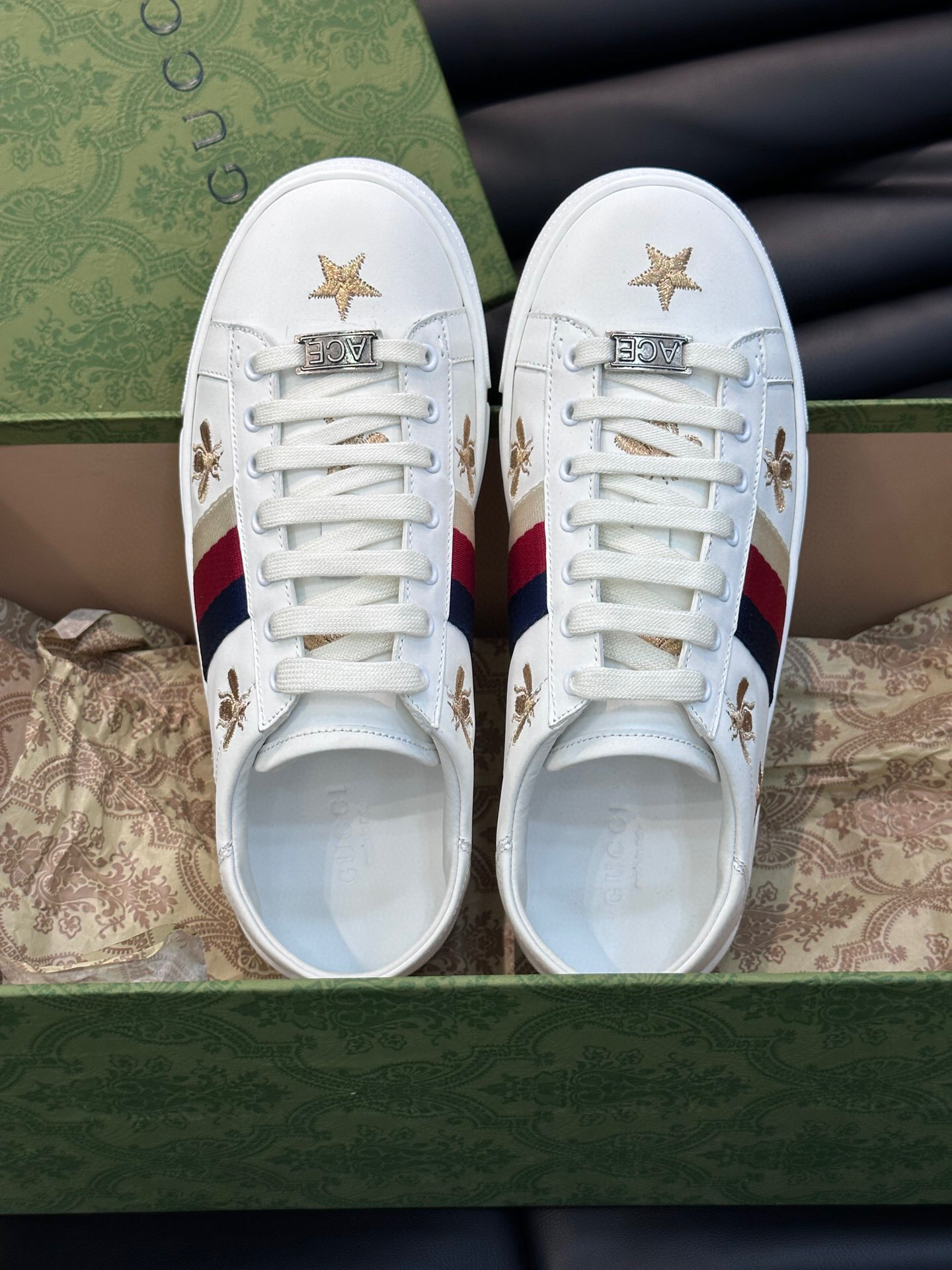 gucci ace sneakers for couples - sizes 35-44 - Image 4