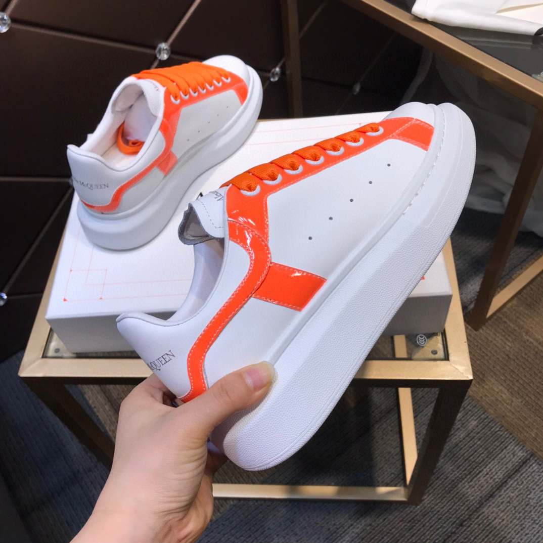 alexander mcqueen casual sneakers in white/orange, sizes 35-44 - Image 4