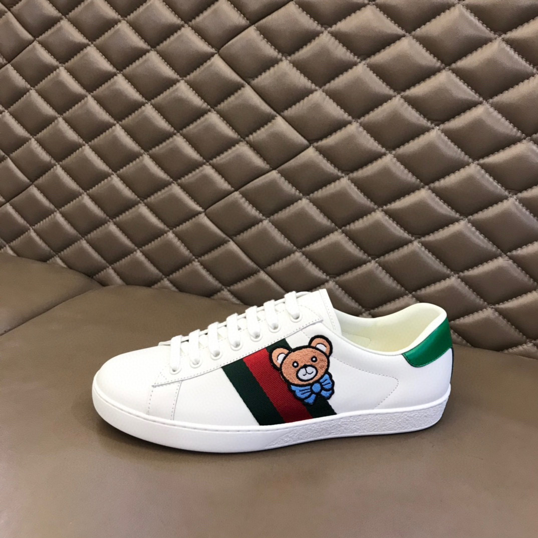 gucci bear embroidered white sneakers 35-44 - Image 4