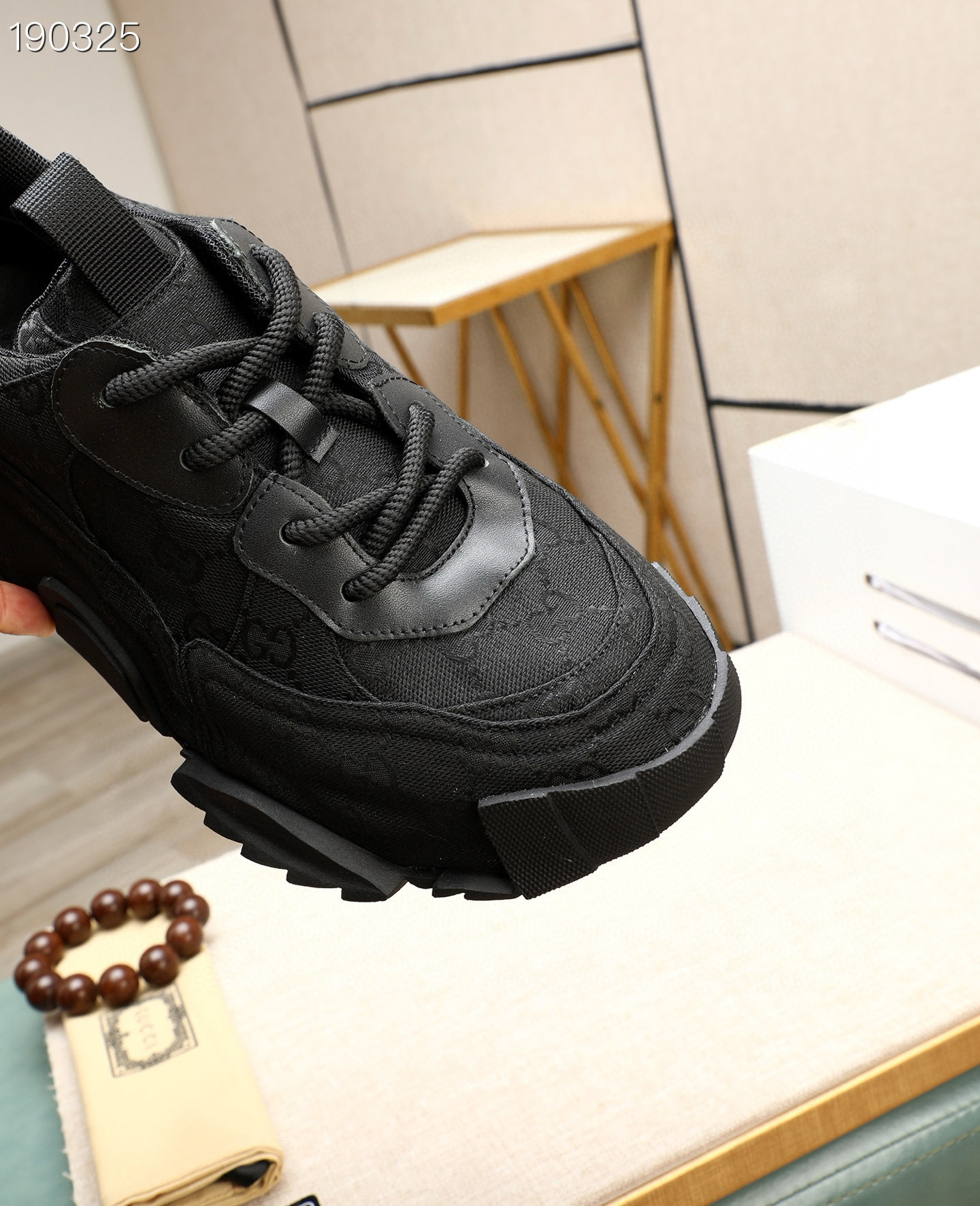 gucci black sneakers size 39-44 gtl320 - Image 4