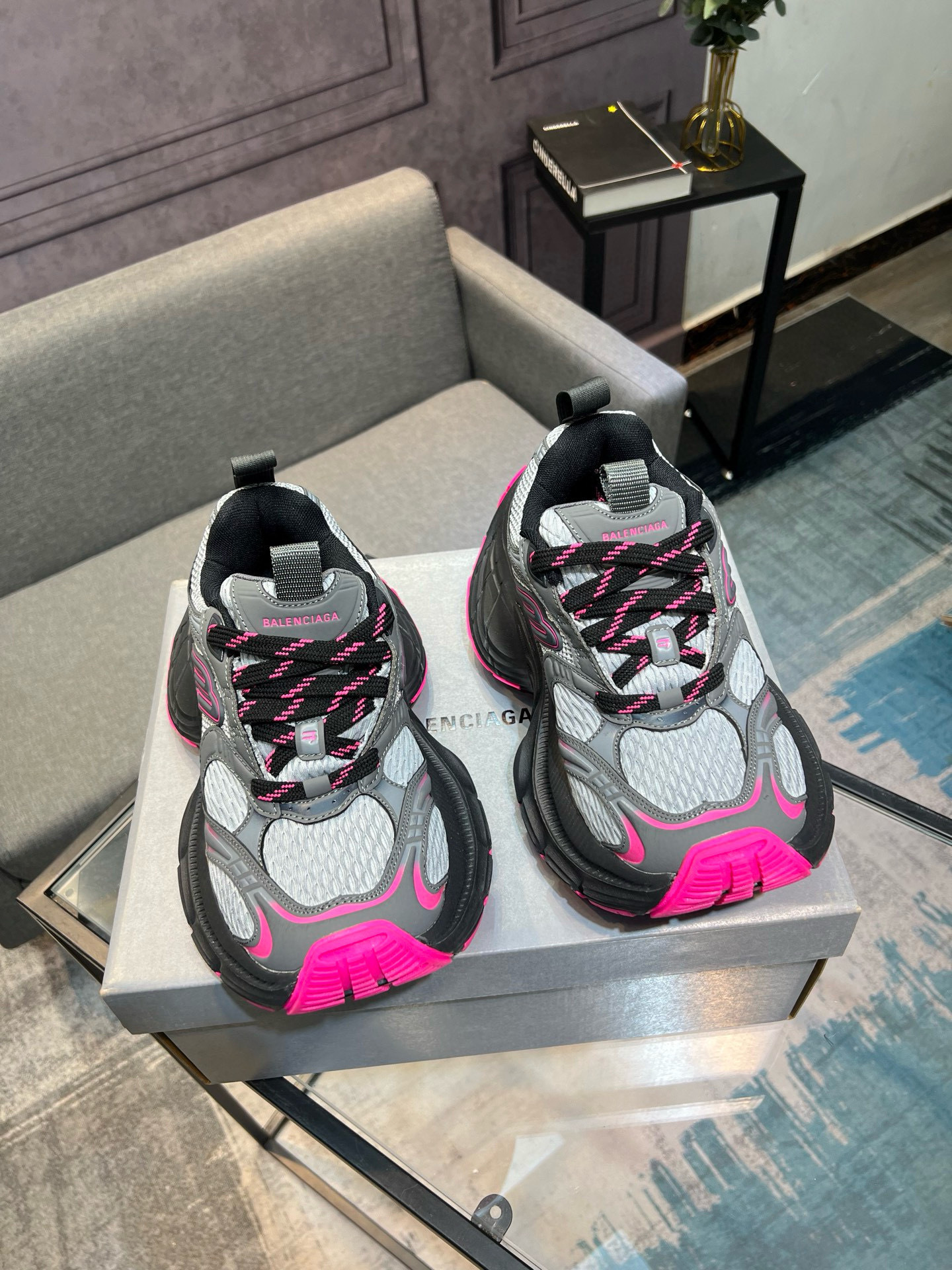 balenciaga couples sneakers 35/46 - gray/pink - Image 4