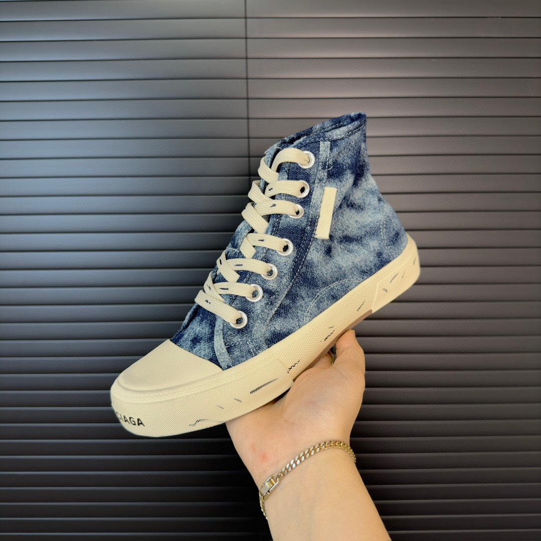 balenciaga denim high-top sneakers size 35-44 - Image 4