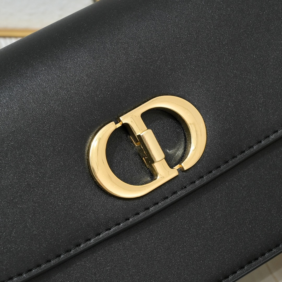 dior black leather crossbody bag - 22x13x6.5 cm - Image 4