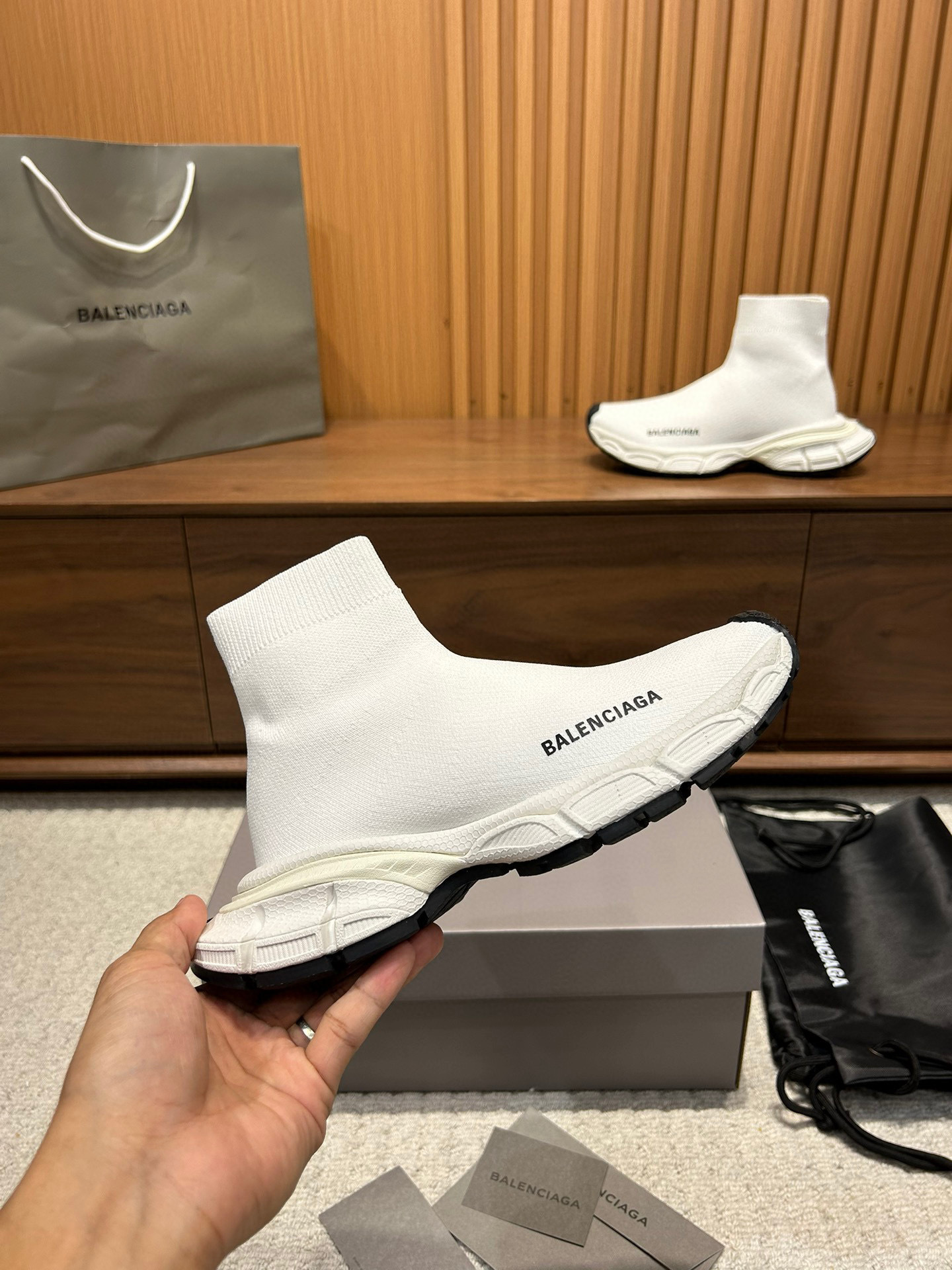 balenciaga couples' sneakers, size 35-44, white - Image 4