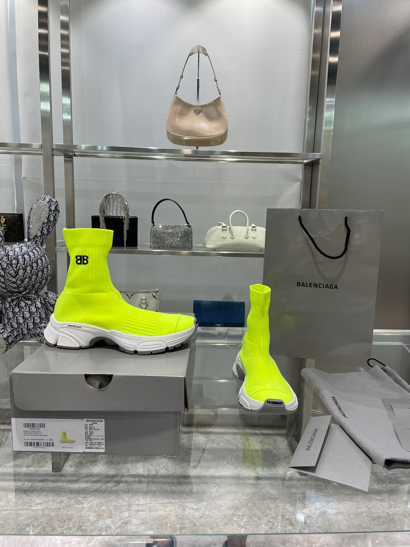 balenciaga neon sock sneakers size 35-44 - Image 4
