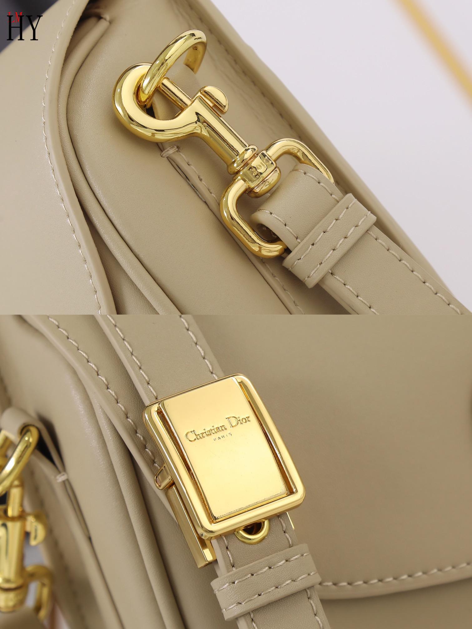 dior 22cm beige leather crossbody bag - model 408042 - Image 4