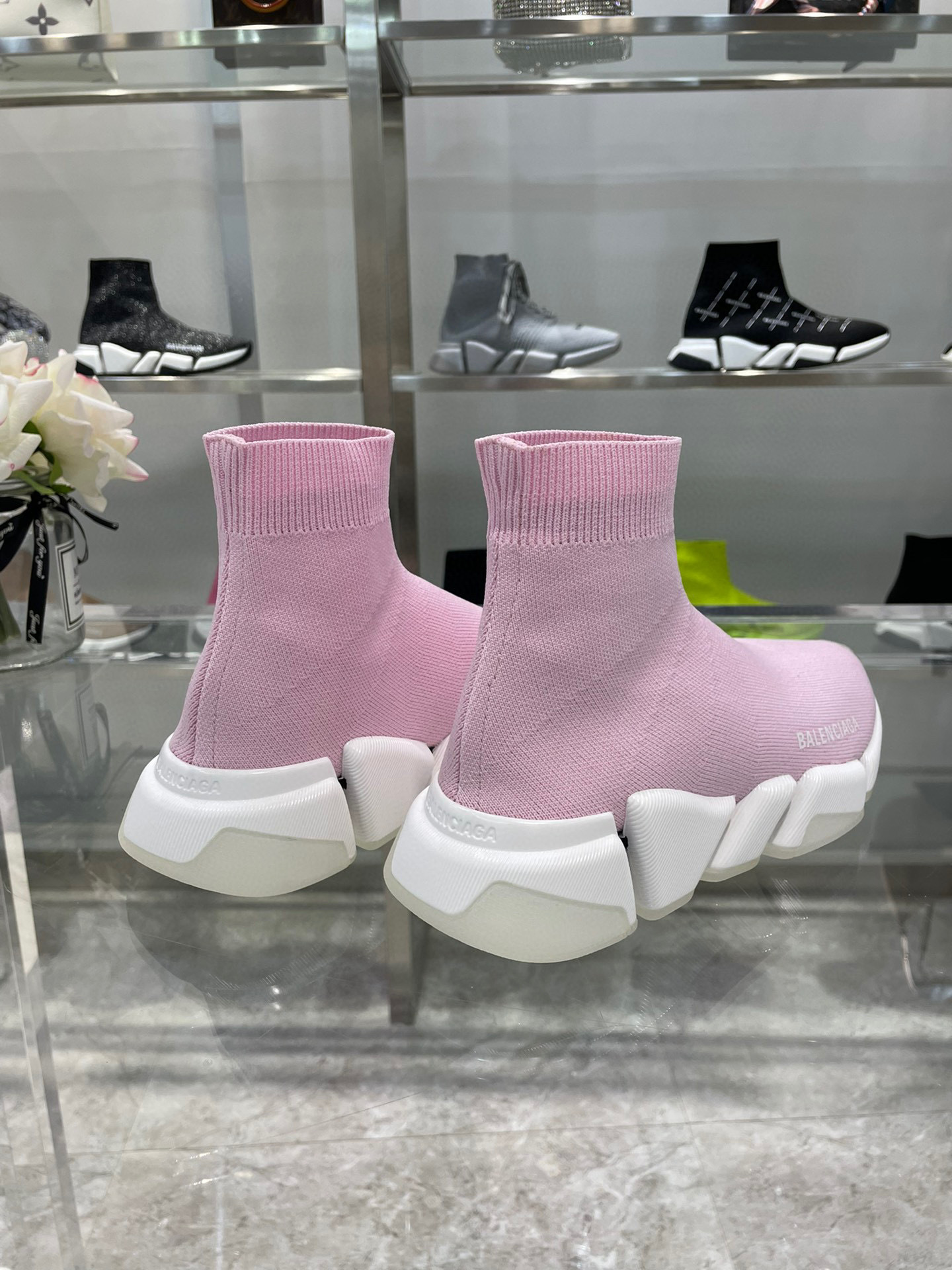 balenciaga pink sock sneakers size 35-44 - Image 4