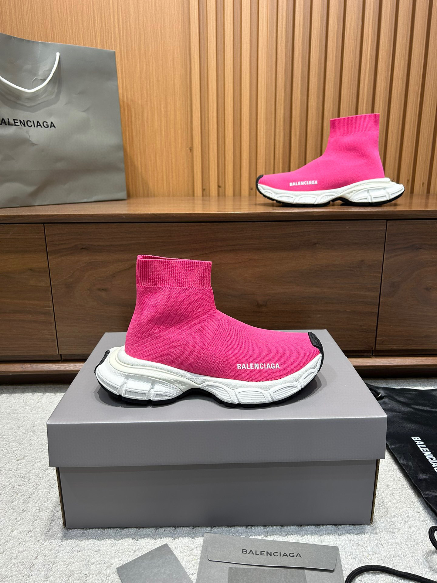 balenciaga pink sock sneakers size 35-44 - Image 4