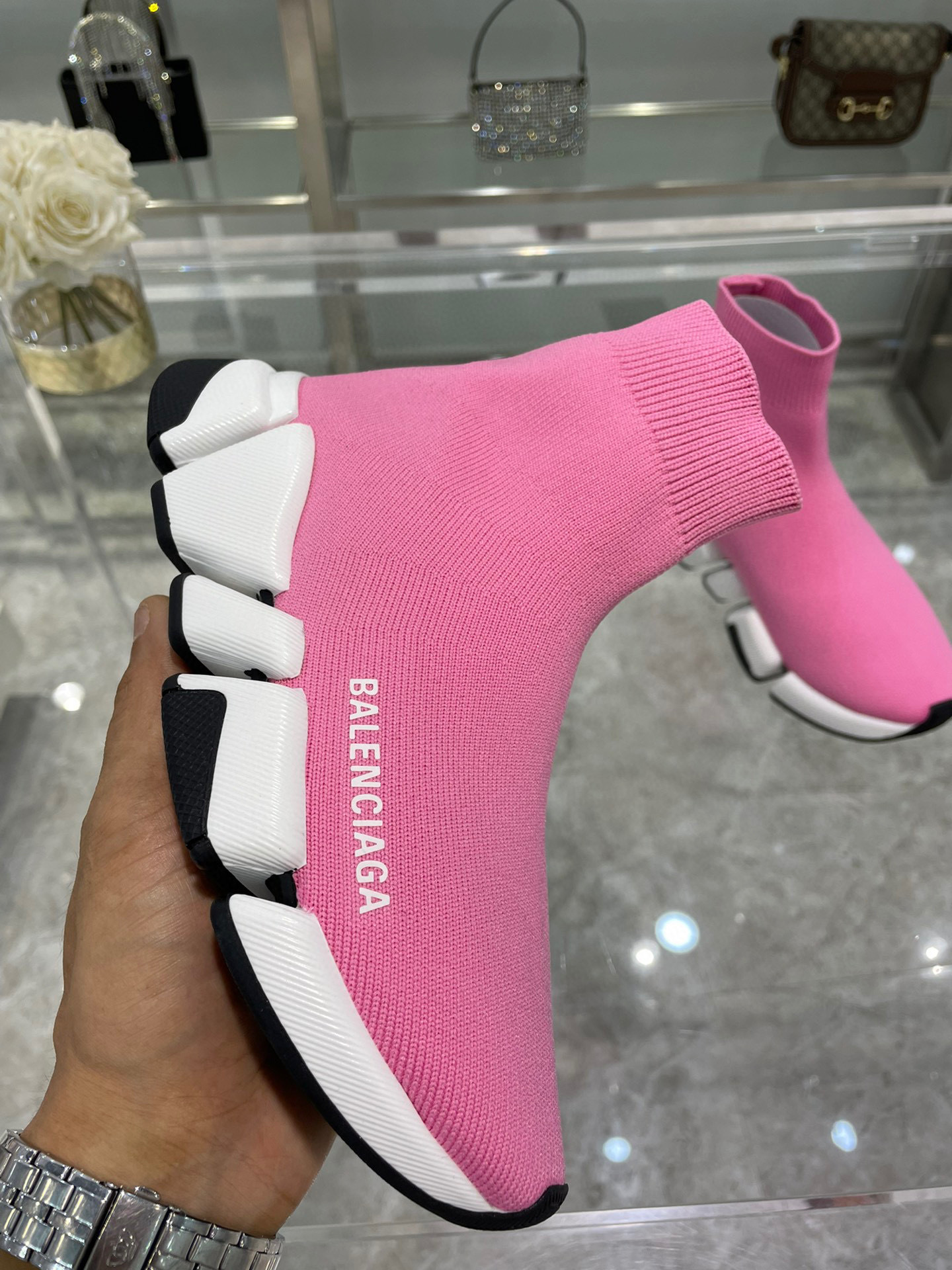 balenciaga pink sock sneakers 35-44 - Image 4