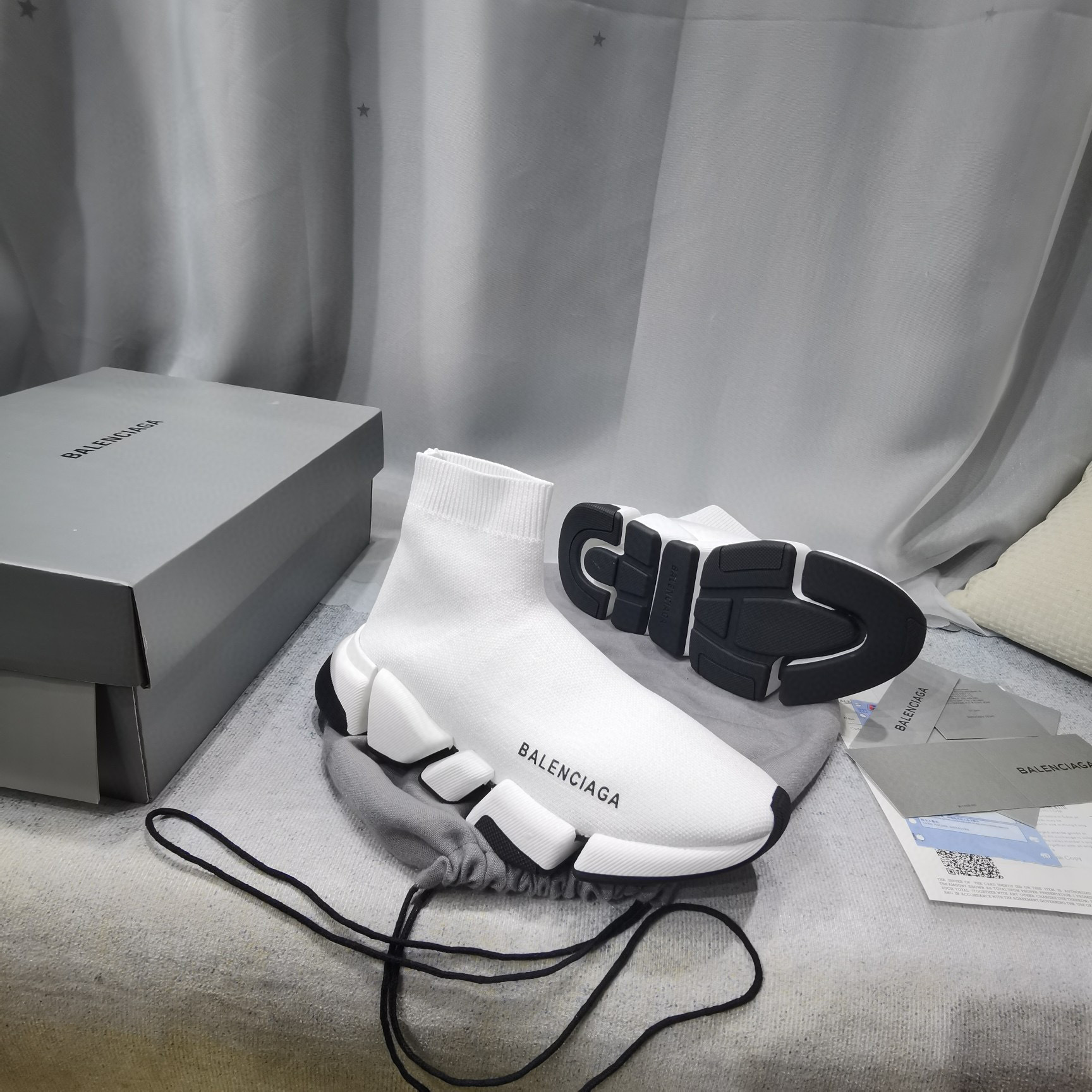 balenciaga white sock sneakers size 35-44 - Image 4