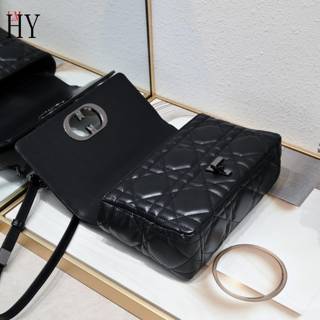 dior 25cm black quilted leather shoulder bag - Image 4