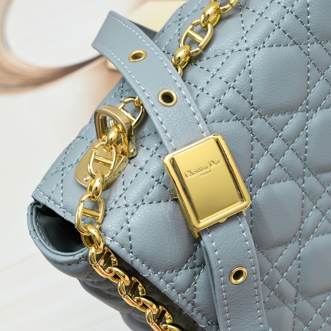 dior gray quilted leather chain bag - Image 4