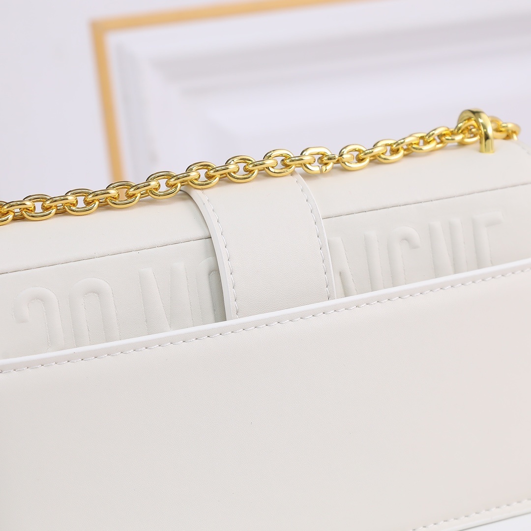 dior white leather crossbody bag - 21.5x12x6 cm - Image 4