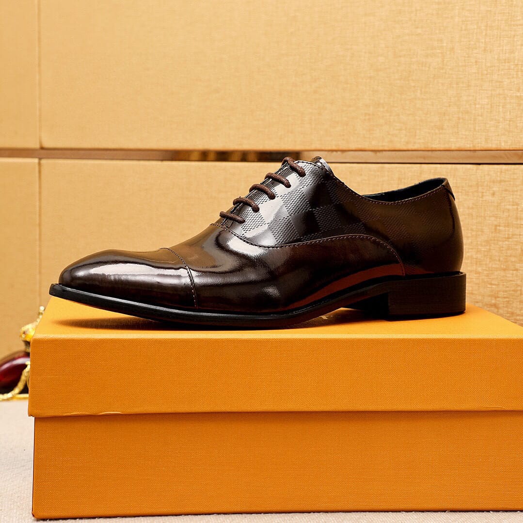 louis vuitton brown leather dress shoes 38-44 - Image 4