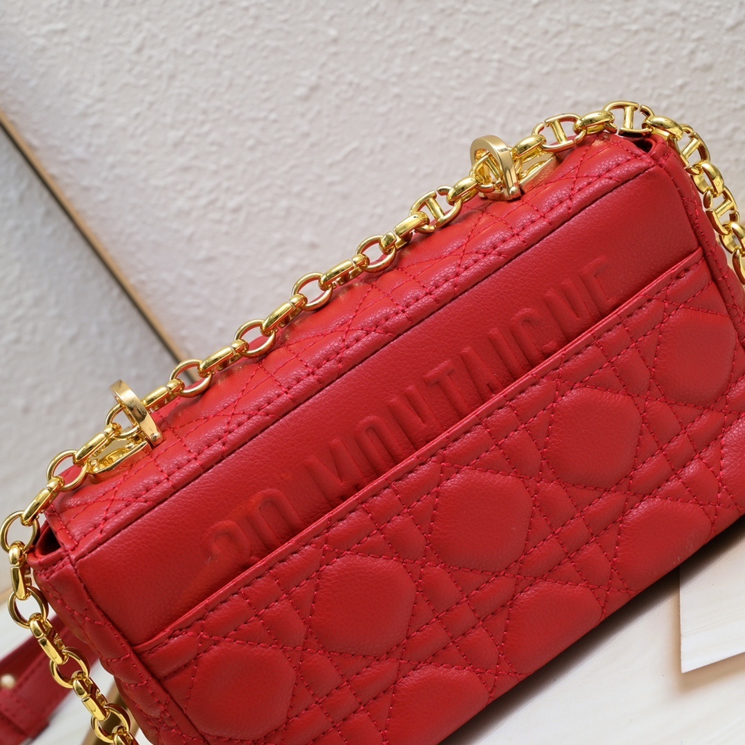 dior red quilted chain bag - model 21-13-8 - Image 4
