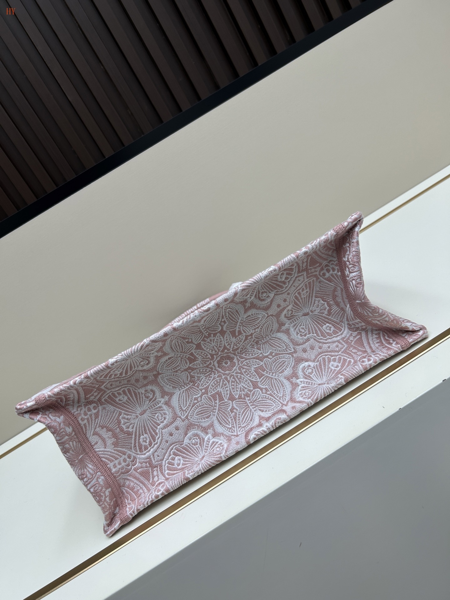 dior embroidered tote bag 36cm - pink - Image 4