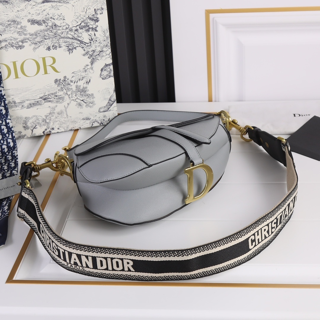 dior gray saddle bag - 25.5x20x6.5 cm - Image 4