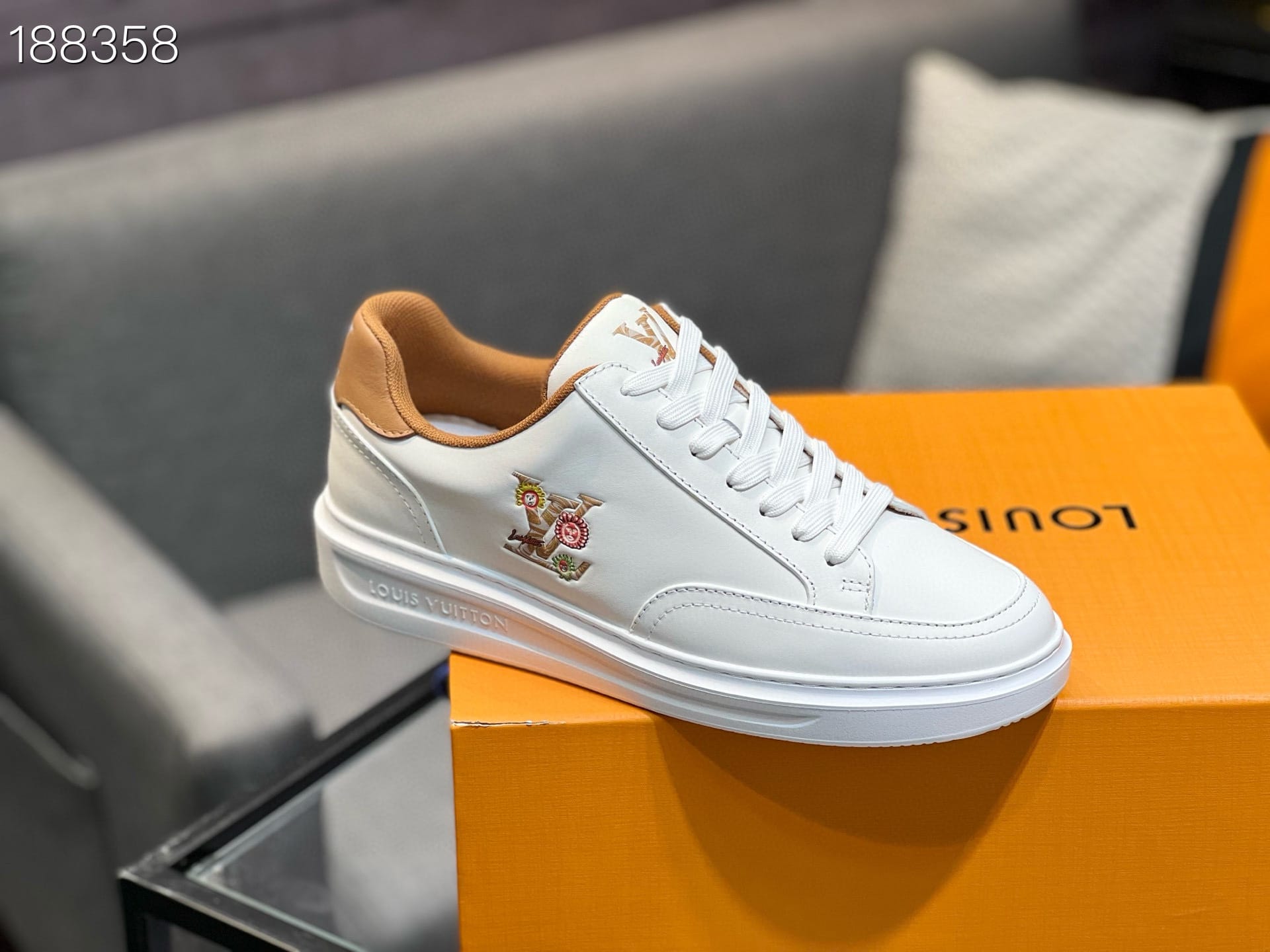 louis vuitton l 39-44 lyt350 sneakers - white/brown - Image 4