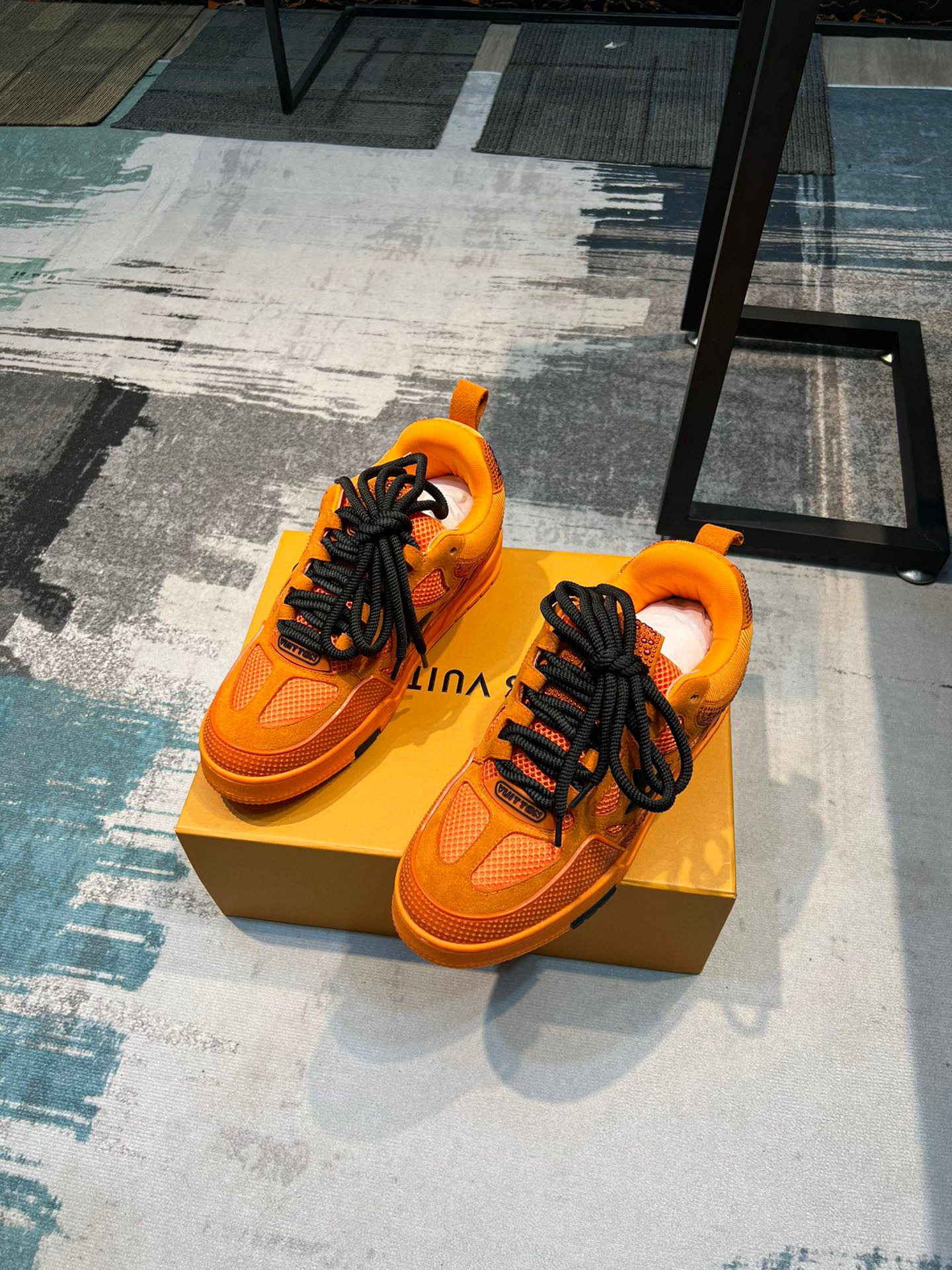 louis vuitton l couples sneakers 35-44 orange - Image 4