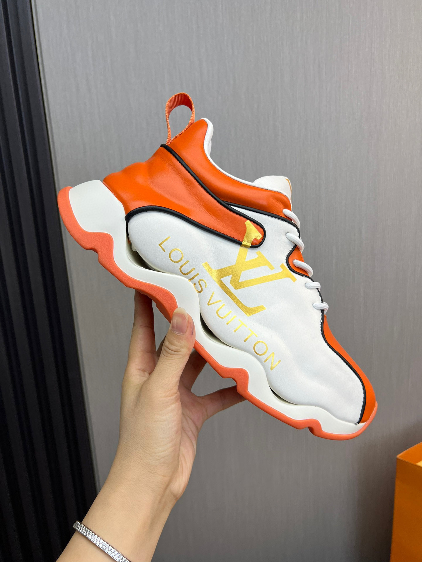 louis vuitton l casual shoes 38-44 - orange/white - Image 4