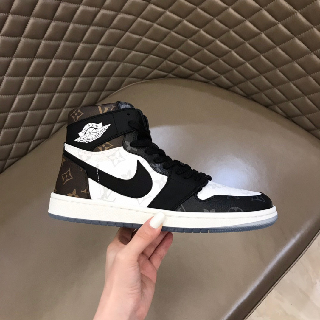 louis vuitton x air jordan high top sneakers 38-44 - Image 4