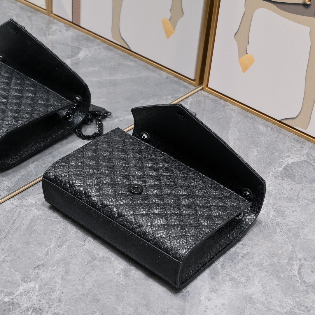 yves saint laurent quilted black crossbody bag - 24x17.5x6cm - Image 4