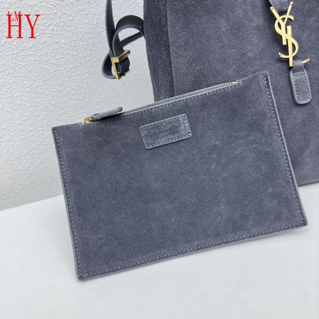 yves saint laurent suede shoulder bag - grey - Image 4