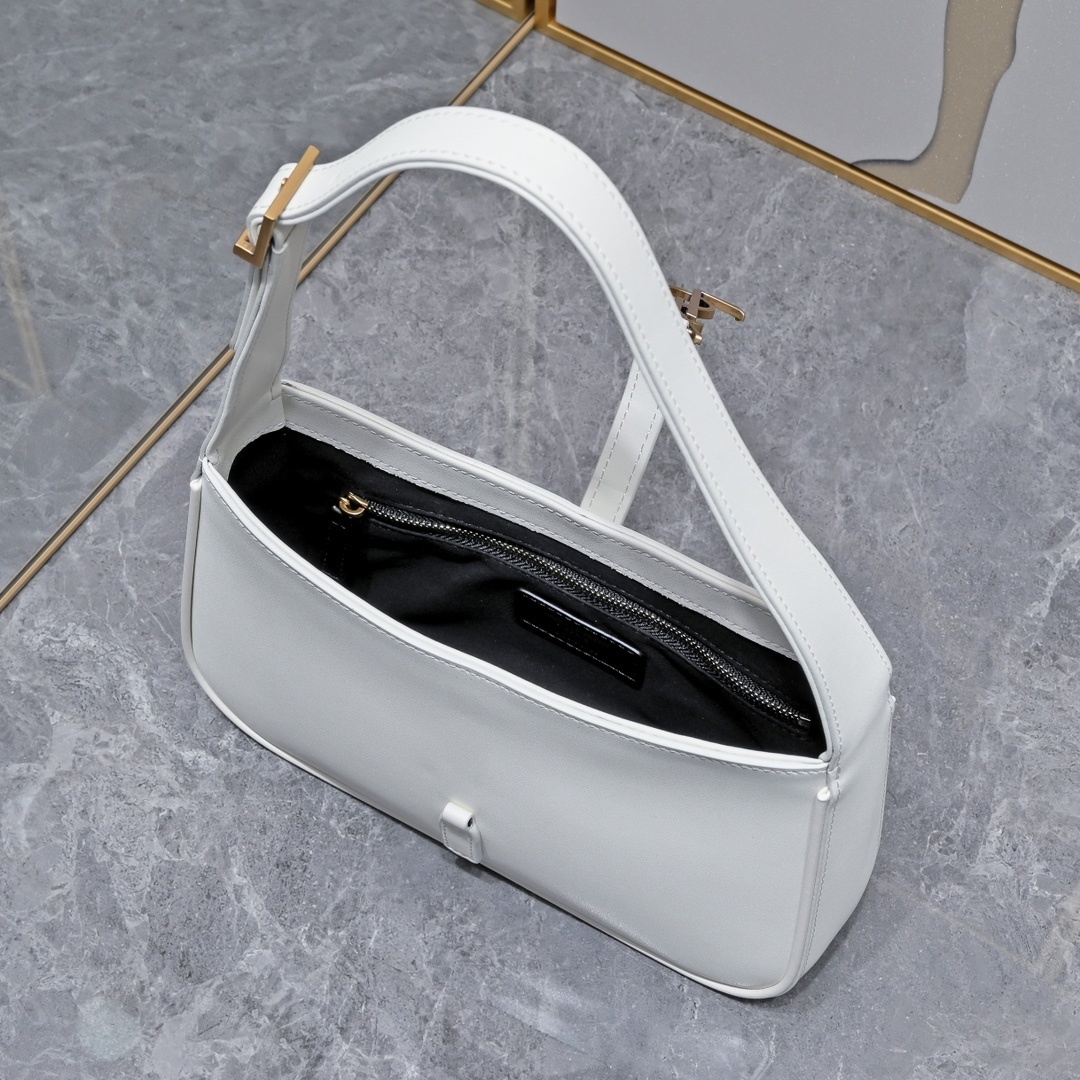 yves saint laurent white leather handbag 24.5x16x6cm - Image 4