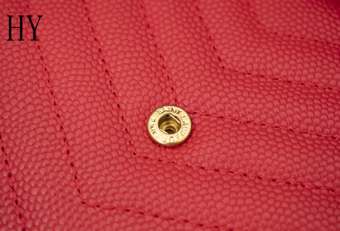 yves saint laurent red quilted wallet on chain - 22.5x14x4 cm - Image 4