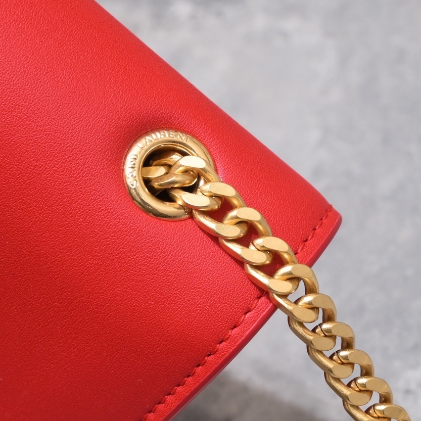 yves saint laurent red leather crossbody bag 24x14x5 - Image 4