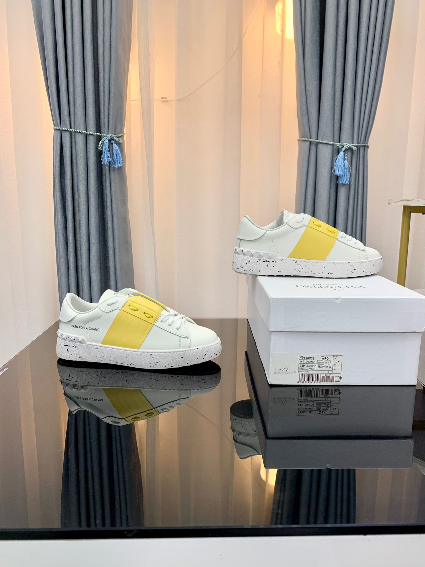 valentino couples sneakers size 35-44 - yellow accent - Image 4