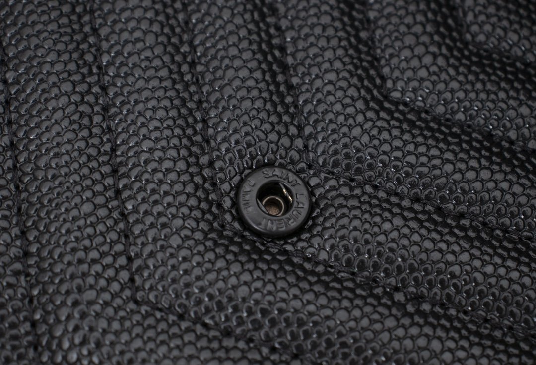 yves saint laurent black chevron wallet on chain - 22.5x14x4 cm - Image 4