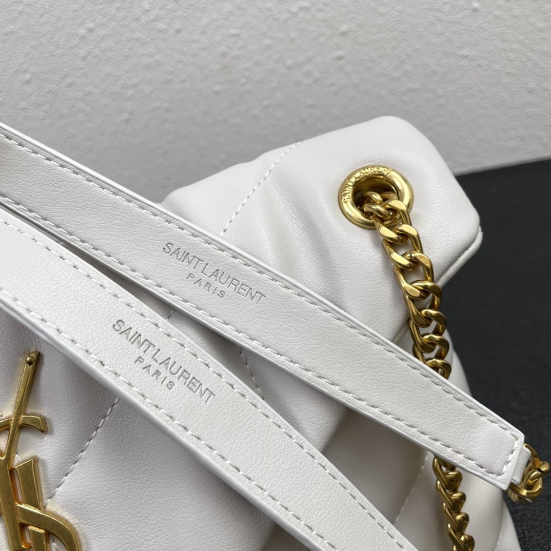 yves saint laurent quilted white handbag - 28cm - Image 4