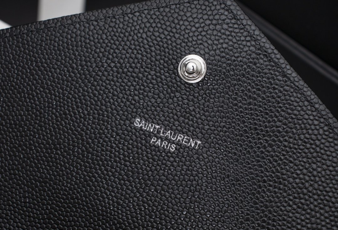 yves saint laurent black chevron wallet on chain - Image 4