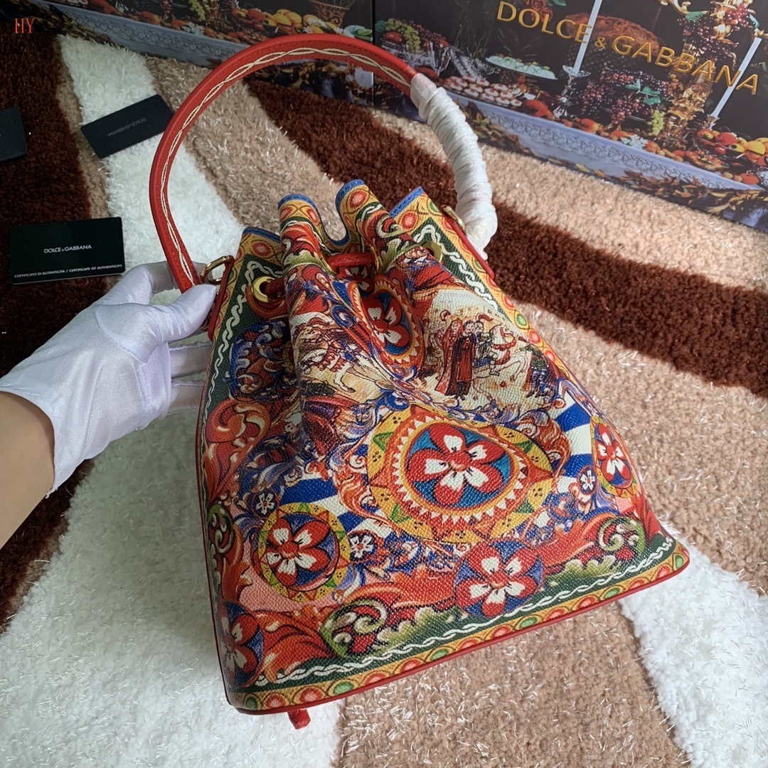 dolce & gabbana colorful bucket bag 27x25 cm - Image 4