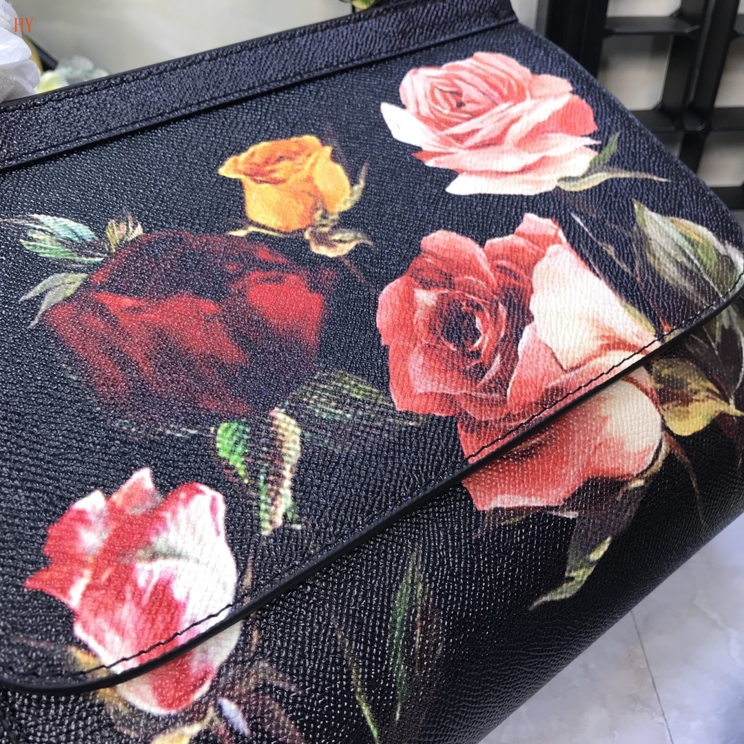 dolce & gabbana floral print handbag 25*20*12 - Image 5