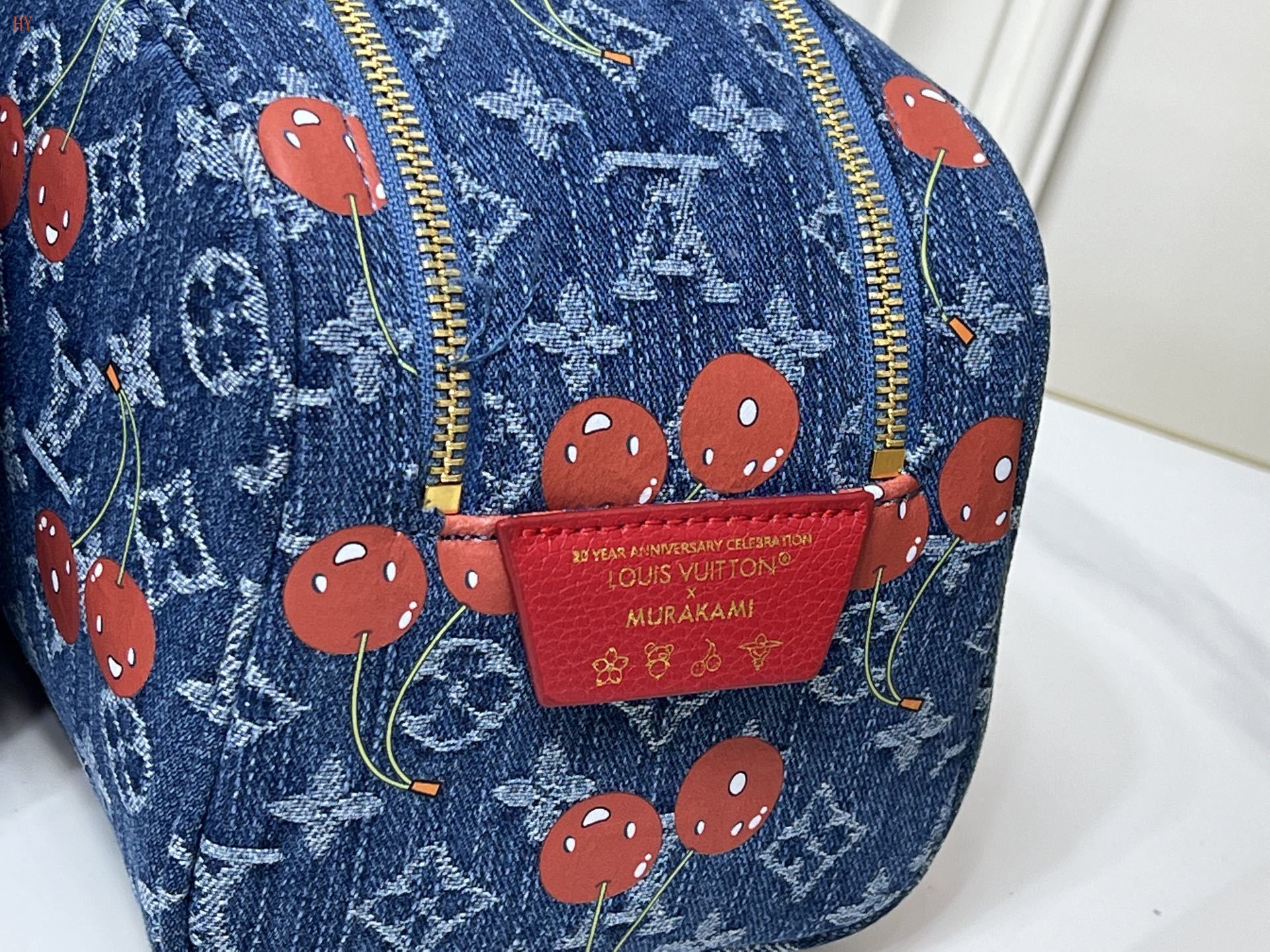 louis vuitton cherry print cosmetic pouch set - 28x15x16.5 cm - Image 5