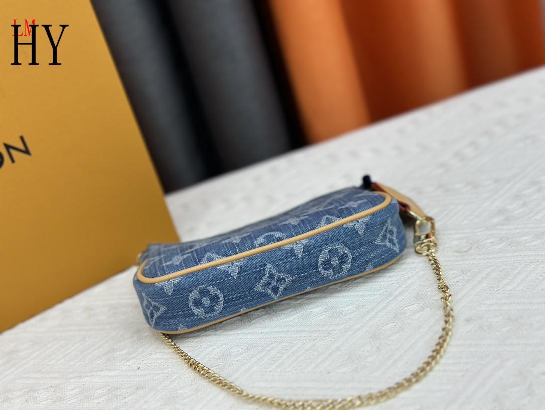 louis vuitton denim crossbody bag - 15.5 x 10.5 x 4 - Image 5