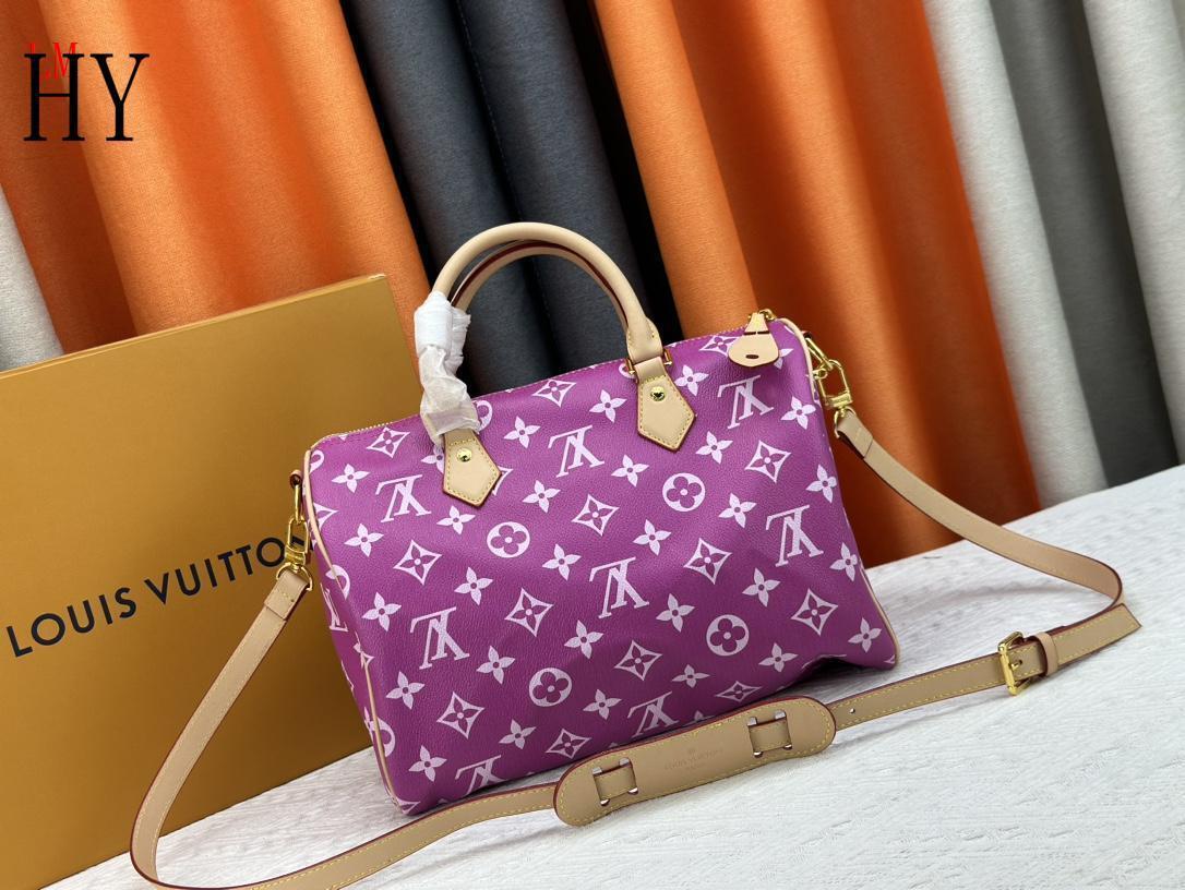 louis vuitton pink monogram handbag with pouch - 30x21x17 cm - Image 5