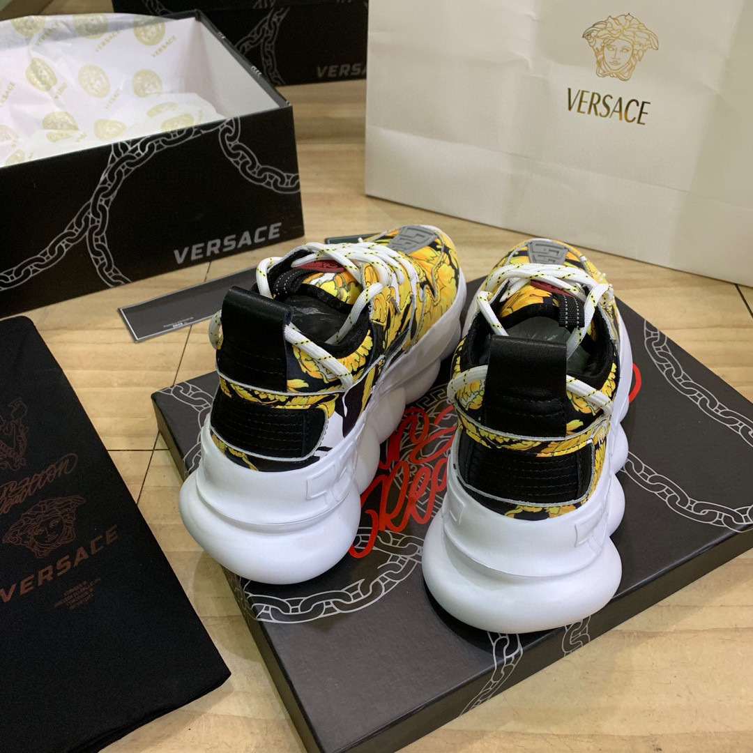 versace couples dad sneakers 35-44 - bold yellow design - Image 5