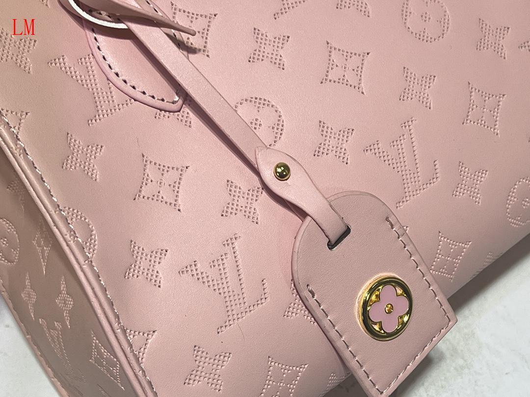 louis vuitton pink monogram tote bag 25*19*11 - Image 5