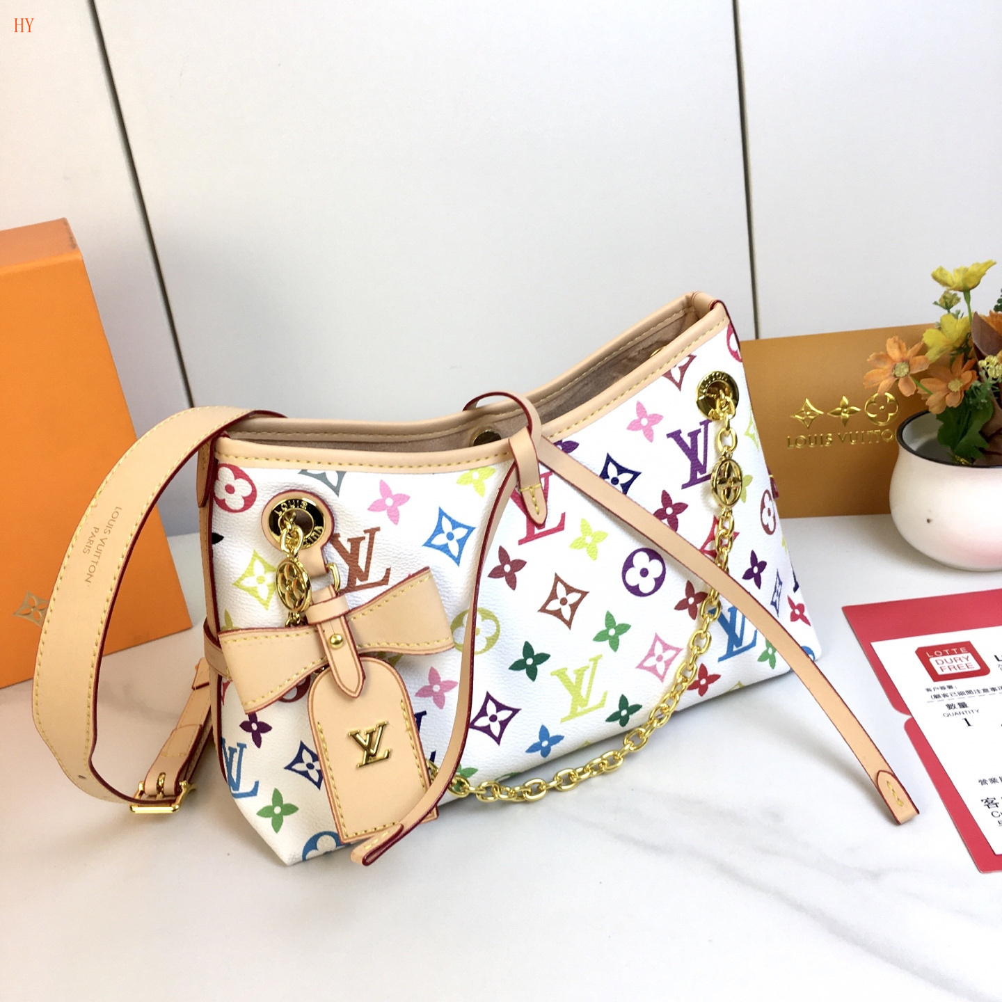 louis vuitton multicolored monogram bag 26*17*10