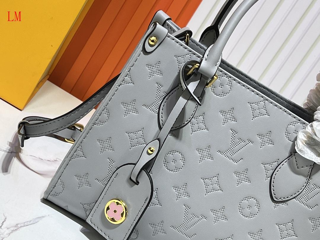 louis vuitton gray monogram tote bag 25x19x11 cm - Image 5