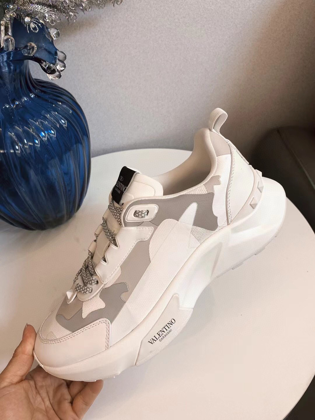 valentino couples sneakers 35-44 in white camo - Image 5