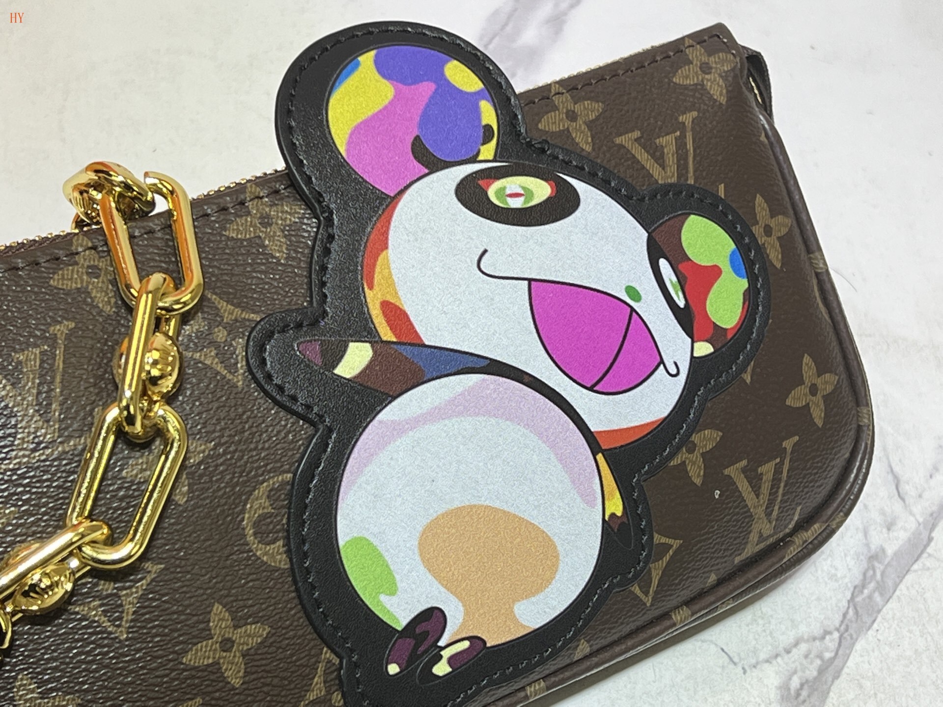 louis vuitton monogram bag with colorful panda design - Image 5