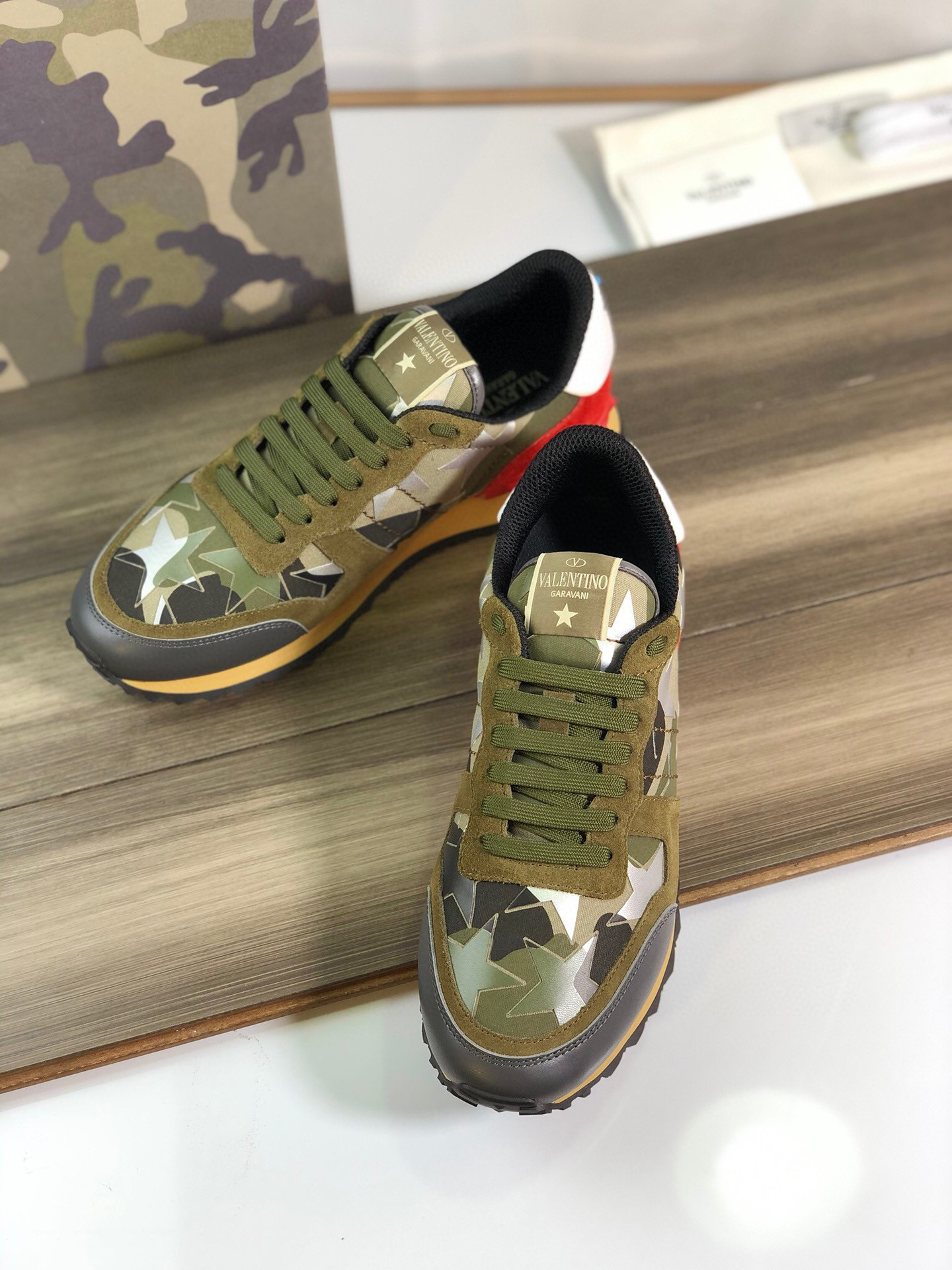 valentino casual sneakers 38-44 camo design - Image 5