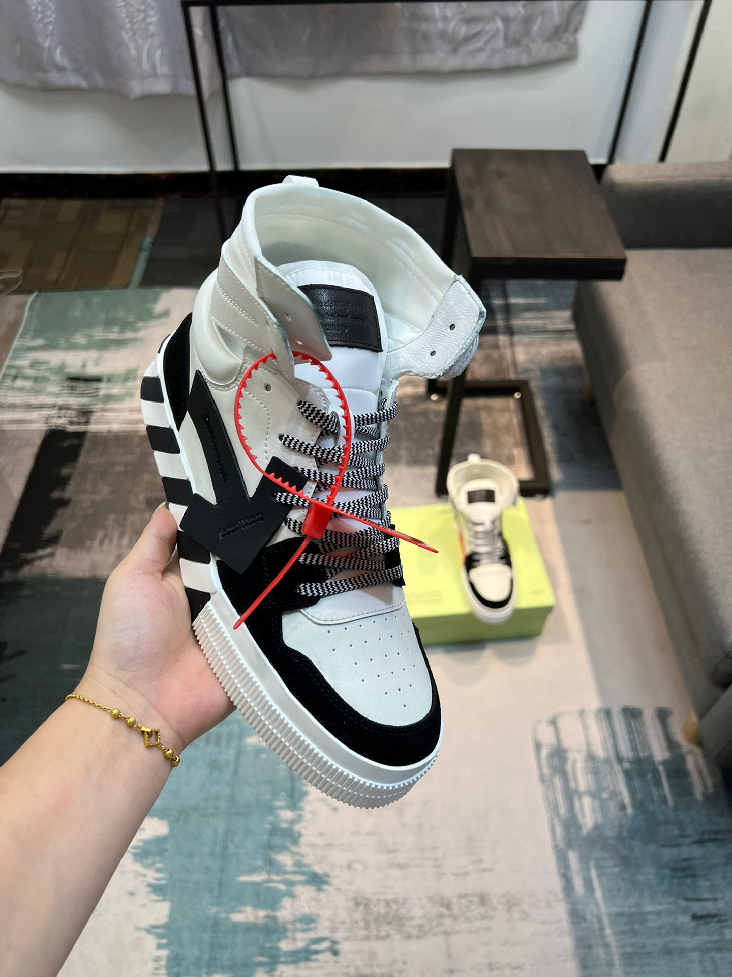 off-white high-top sneakers size 38-44 - Image 5