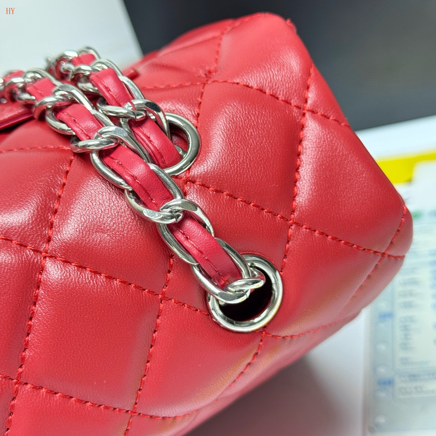 chanel red quilted flap bag - 33*22*9.2 cm - Image 5