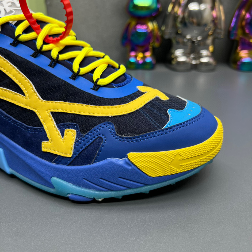 off-white sneakers 38-44 - bold blue & yellow design - Image 5